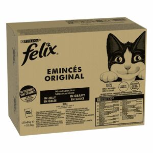 120x85g Felix Classic tasakos hús- & halválogatás nedves macskatáp