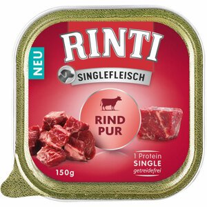 20x150g RINTI Singlefleisch gazdaságos csomag nedves kutyatáp - Marha pur
