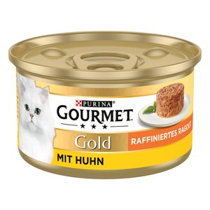 24x85g Gourmet Gold Rafinált ragu csirke nedves macskatáp 20% kedvezménnyel