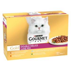 24x85g Gourmet Gold Duo Delice Luxus mix nedves macskatáp 20% kedvezménnyel