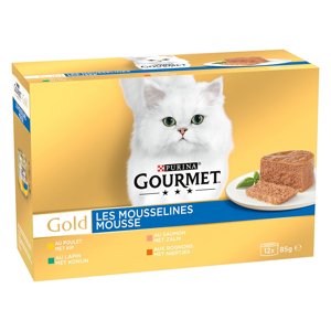 24x85g Gourmet Gold  Paté hús & hal mix nedves macskatáp 20% kedvezménnyel