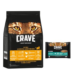 7kg Crave Adult pulyka & csirke száraz macskatáp+4x85g szósz tonhallal nedvestáp 15% árengedménnyel