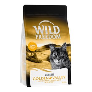 400g Wild Freedom Adult "Golden Valley" Sterilised nyúl - gabonamentes száraz macskatáp