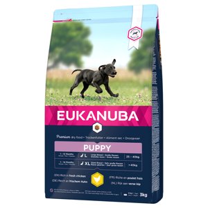 3kg Eukanuba Puppy Large Breed csirke száraz kutyatáp 10% árengedménnyel
