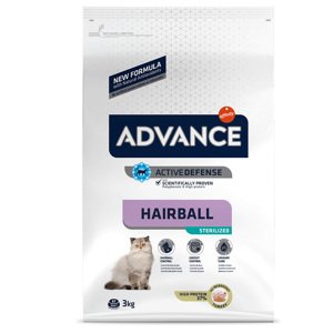 3kg Advance Sterilized Hairball száraz macskatáp