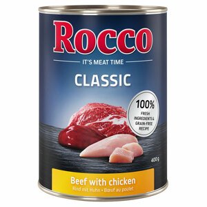 6x400g Rocco Classic Marha & csirke nedves kutyatáp 12% árengedménnyel