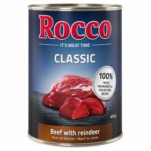 6x400g Rocco Classic Marha & rénszarvas nedves kutyatáp 12% árengedménnyel