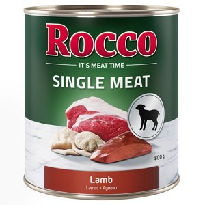 6x800g Rocco Single Meat Bárány nedves kutyatáp