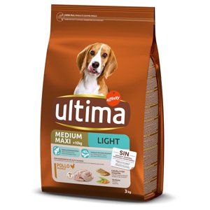 3kg Ultima Medium / Maxi Light Adult csirke száraz kutyatáp