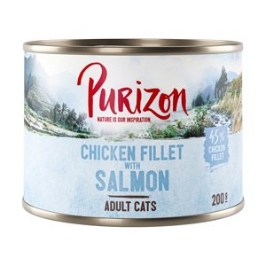 6x200g Purizon Adult csirkefilé & lazac nedves macskatáp 10% kedvezménnyel