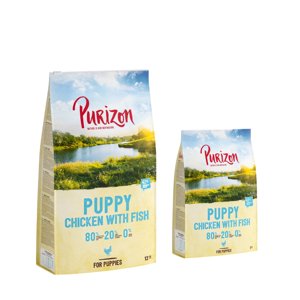 14kg Purizon Junior csirke & hal száraz kutyatáp 12+2 kg ingyen akcióban