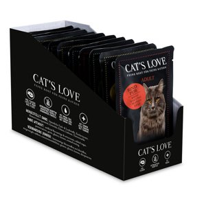 12x85g Cat's Love nedves macskatáp Vegyes csomag