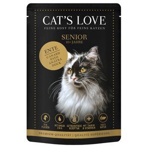12x85g Cat's Love Senior kacsa nedves macskatáp