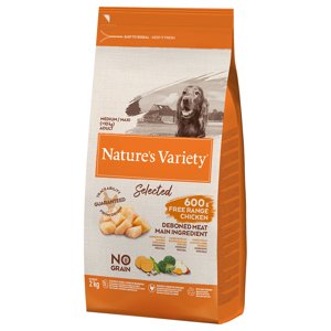 2x2kg  Nature's Variety Selected Medium / Maxi Adult szabadon tartású csirke száraz kutyatáp