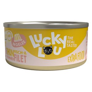 36x70g Lucky Lou Extrafood Tonhal & csirke aszpikban nedves macskatáp