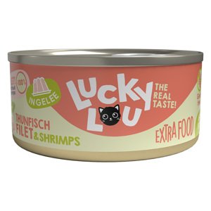 18x70g Lucky Lou Extrafood Tonhal & garnélarák aszpikban nedves macskatáp