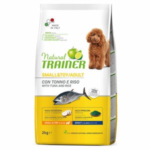 2kg Natural Trainer Small & Toy Adult tonhal & rizs száraz kutyatáp