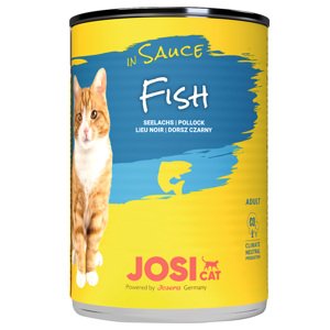 24x415g JosiCat hal szószban nedves macskatáp