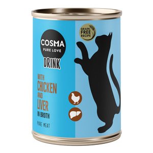 6x100g Cosma Drink csirke & csirkemáj táplálékkiegészítő eledel macskáknak