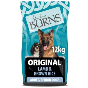 12kg Burns Adult & Senior Original bárány & barna rizs száraz kutyatáp