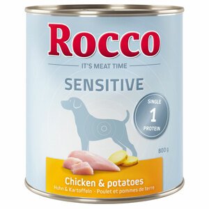 6x800g Rocco Sensitive csirke & burgonya nedves kutyatáp
