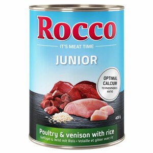 6x400g Rocco Junior Szárnyas, vad & rizs nedves kutyatáp