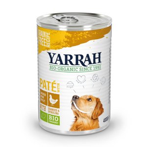 6x400g Yarrah Bio Paté kutyatáp - bio csirke, bio tengeri alga & bio spirulina