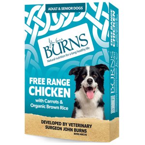6x395g Burns nedves kutyatáp szabadon tartott csirke, sárgarépa és barnarizs