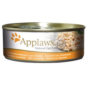 6x156g Applaws csirkemell & sajt húslében nedves macskatáp