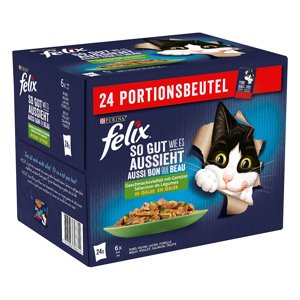 24x85g Felix Fantastic hús- & zöldségválogatás nedves macskatáp