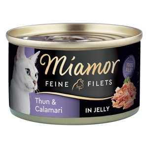 24x100g Miamor finom filék tonhal & tintahal aszpikban táplálékkiegészítő macskaeledel  