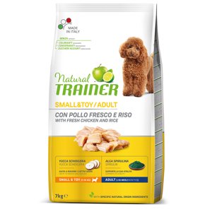 7kg Natural Trainer Small & Toy Adult csirke, rizs & aloe vera száraz kutyatáp