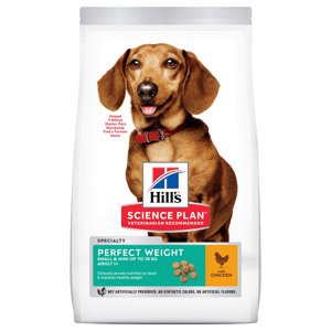 Hill's Canine gazdaságos csomag - Adult 1+ Perfect Weight Small & Mini csirke (2 x 6 kg)