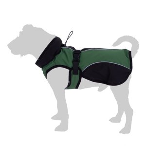 Smartpet Softshell kutyakabát - zöld/fekete - kb. 45 cm háthossz