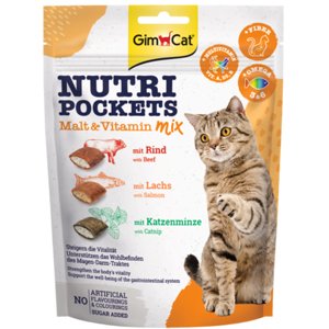 150g GimCat Nutri Pockets maláta & vitaminmix macskasnack