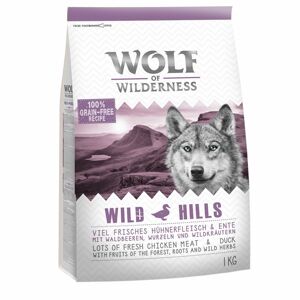 1kg Wolf Of Wilderness Adult ''Wild Hills'' kacsa - gabonamentes száraz kutyatáp