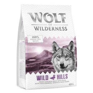 400g Wolf Of Wilderness Adult ''Wild Hills'' kacsa - gabonamentes száraz kutyatáp