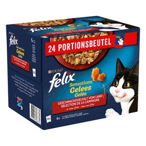 48x85g Felix Sensations aszpikban házias válogatás nedves macskatáp
