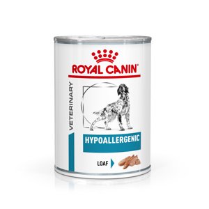 12x400g Royal Canin Veterinary Hypoallergenic Mousse nedves kutyatáp