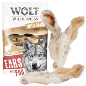 400g (kb. 20db) Wolf of Wilderness 'Meadow Grounds' szőrös nyúlfül kutyasnack