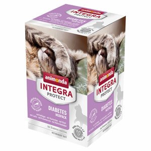 24x100g animonda INTEGRA Protect Adult Diabetes tálcás nedves macskatáp- Mix 1. (6 változattal)