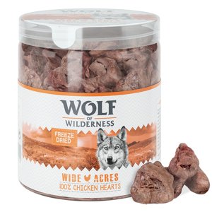 4x70g Wolf of Wilderness RAW csirkeszív fagyasztva szárított kutyasnack