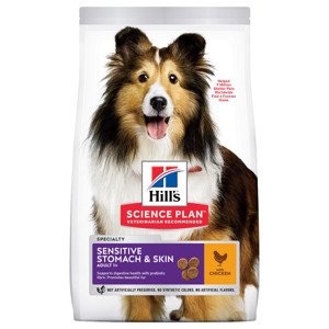 2x14kg Hill's Science Plan Adult 1+ Sensitive Stomach & Skin Medium csirke száraz kutyatáp
