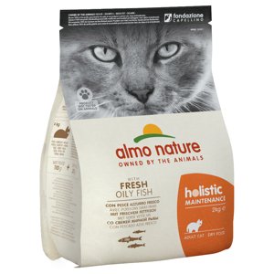 2x2 kg Almo Nature Holistic hal & rizs száraz macskatáp