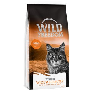 2x6,5kg Wild Freedom Adult "Wide Country" Sterilised gabonamentes - szárnyas száraz macskatáp