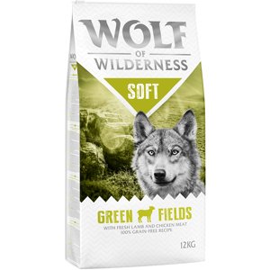 2x12kg Wolf of Wilderness - Adult "Soft Green Fields" - bárányszáraz kutyatáp