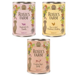 6x400g Rosie's Farm Adult nedves kutyatáp- Mix I. 3 fajtával: csirke, marha, bárány