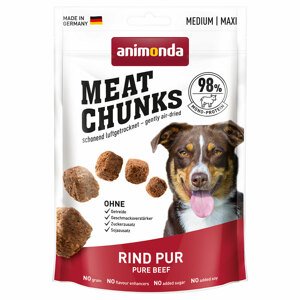 4x80g Animonda Meat Chunks Medium / Maxi kutyasnack-marha pur
