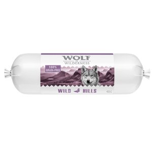 6x400g Wolf of Wilderness Adult Wurst nedves kutyaeledel (kolbász)- Wild Hills - kacsa
