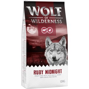 12kg Wolf of Wilderness "Ruby Midnight" - marha & nyúl száraz kutyatáp